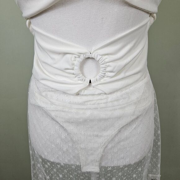 NWT Fashion Nova Charming Illusions Lace Maxi Dress – White XL - Picture 6 of 15